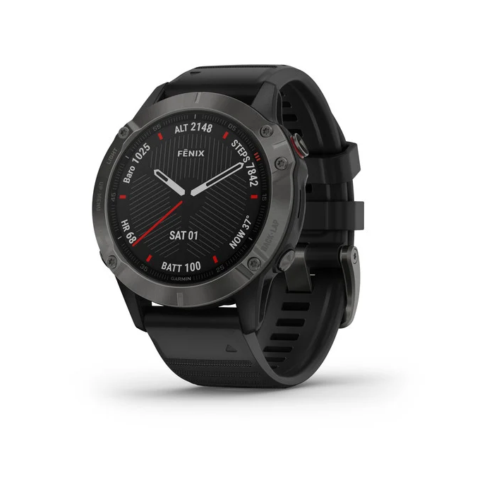 Garmin fenix 6 Pro and Sapphire - carbon grey DLC with black band (010-02158-11) Garmin fenix 6 Pro and Sapphire - carbon grey DLC with black band (010-02158-11)