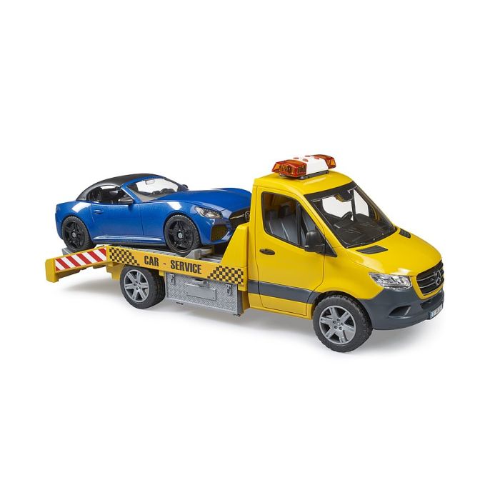 Bruder MB Sprinter car transporter with light & sound module and Bruder roadster (02675)