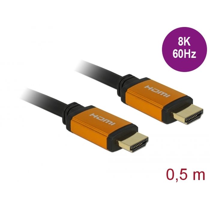Delock HDMI Cable v2.1 8K 60Hz black 0,5m (85726)