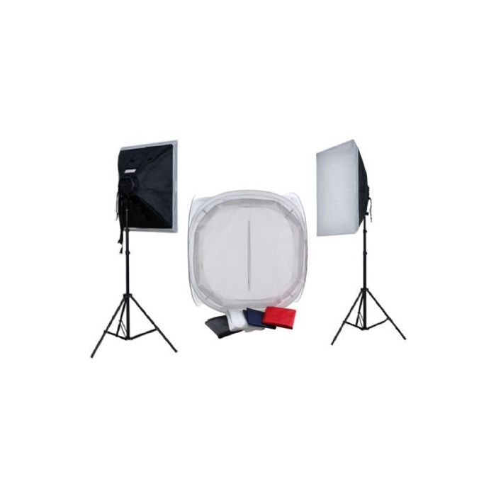 Falcon Eyes Product Photo Set With 75x75x75 Photo Tent and Lighting 1600W