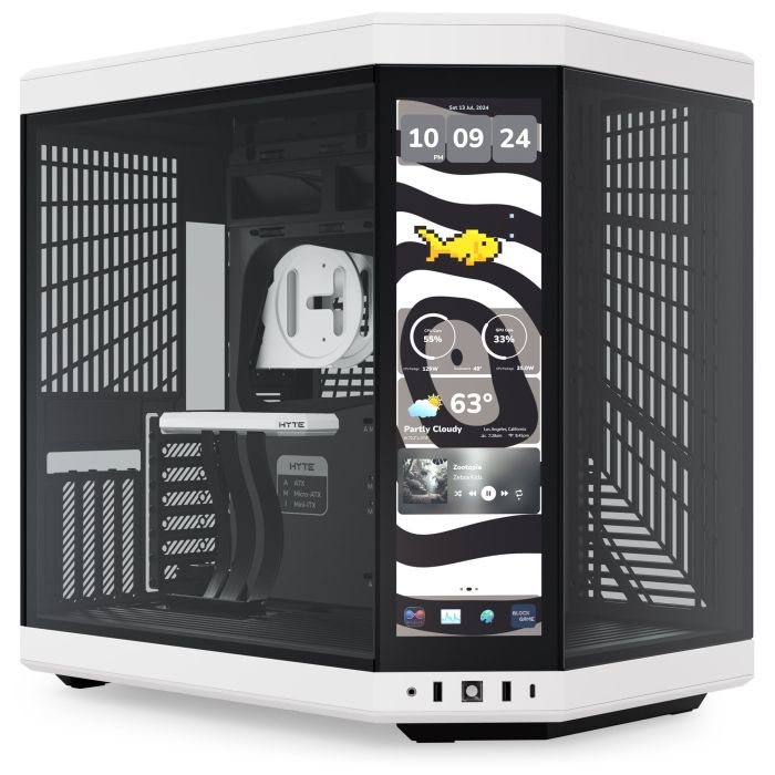Hyte Y70 Touch Infinite PC case, Mid Tower, ATX, Tempered Glass - Panda (CS-HYTE-Y70TTI-WB)