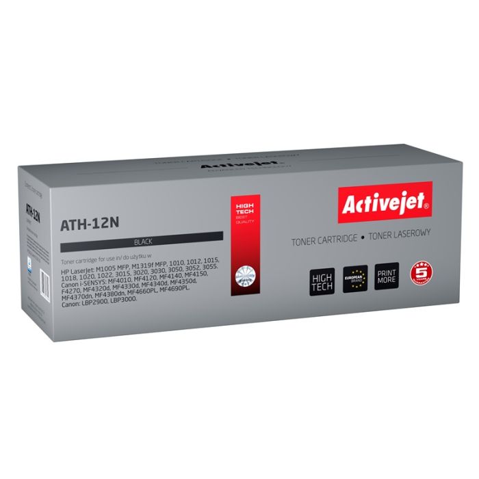 Activejet ATH-12N black HP 12A Q2612A, Canon FX-10, Canon CRG-703 replacement Supreme 2300 pages black
