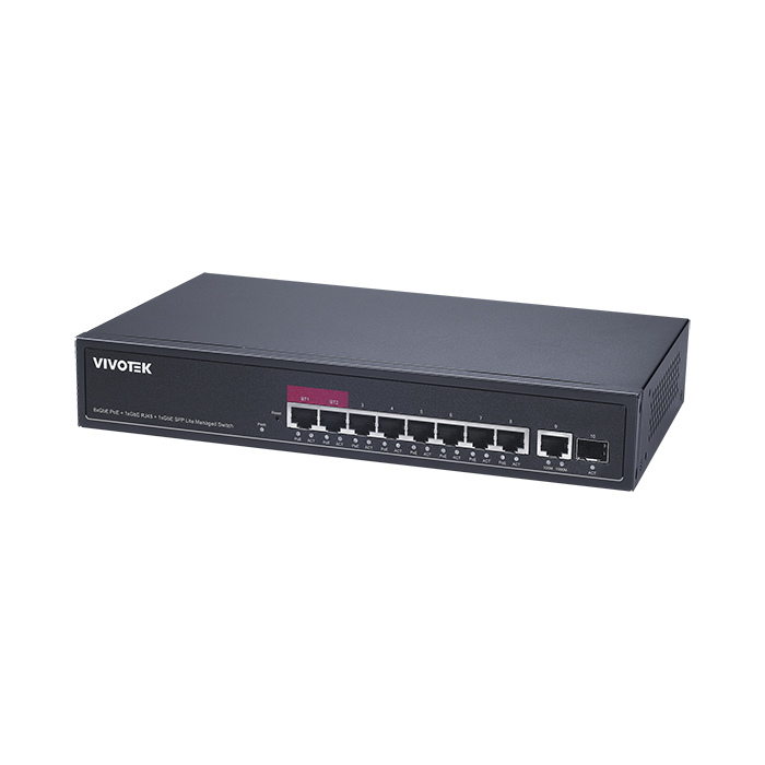 VIVOTEK AW-GEL-105A-110 PoE Switch 8xGE PoE Plus 1xGE UTP Plus 1xGE SFP VIVOTEK AW-GEL-105A-110 PoE Switch 8xGE PoE Plus 1xGE UTP Plus 1xGE SFP