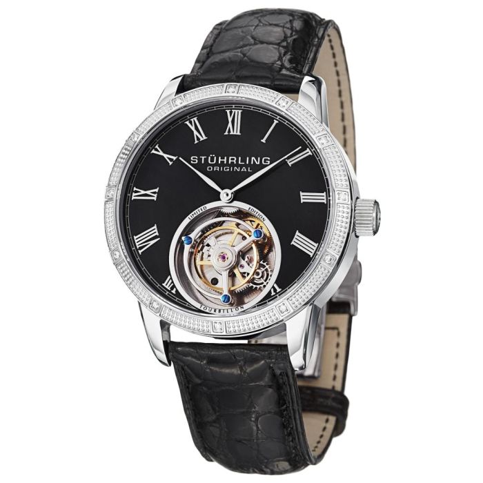 Stuhrling Tourbillon Diamond Dominus Men's Watch 312S.3315X1