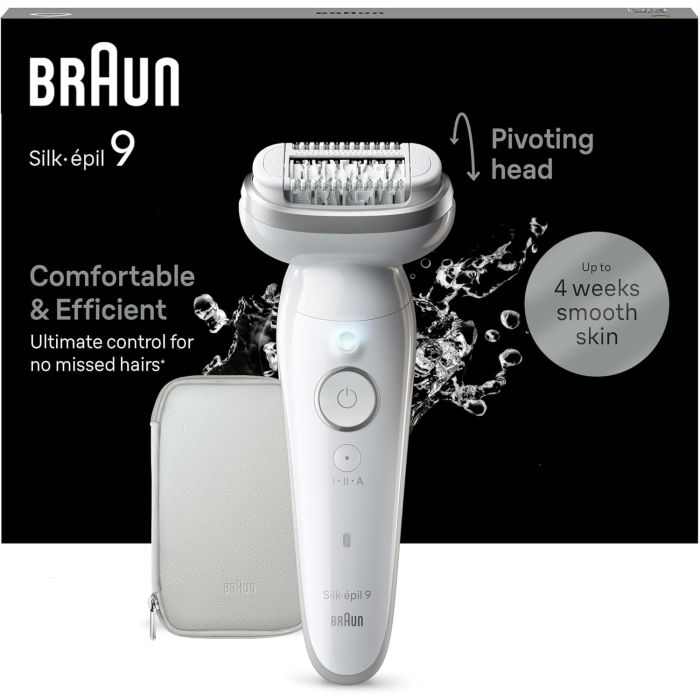 Braun Silk-épil 9 Epilator, 9-011, White or Silver