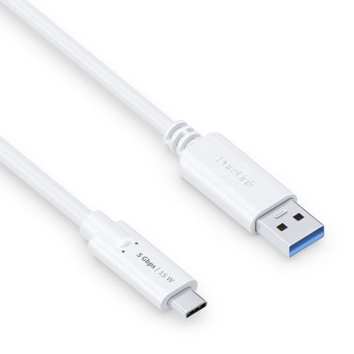 PureLink USB C to USB A cable 31 Gen 1 3A 5G iSeries white 1.5m (IS2600-015)