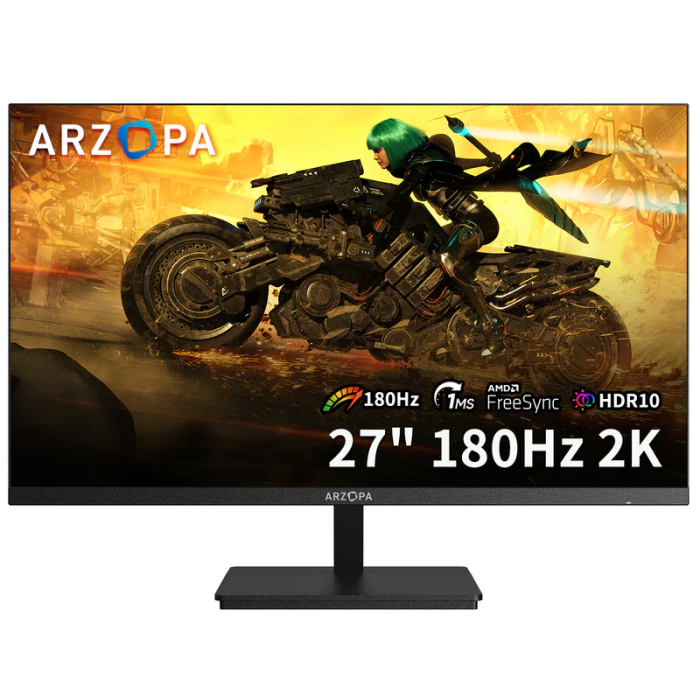 Arzopa M1RC 27 inch 180Hz 2K QHD Gaming Monitor