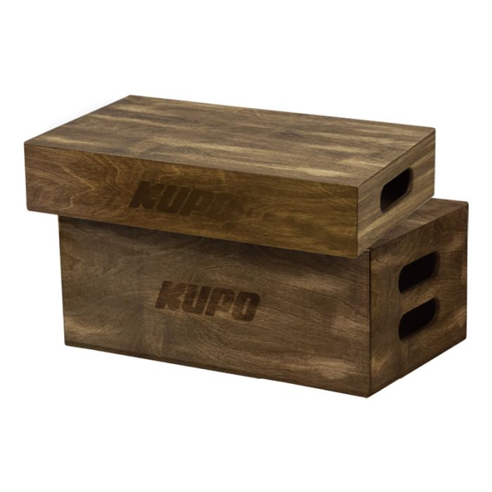 Kupo KAB-008-BST Brown Stained Apple Box - Full - 20" X 12" X 8"