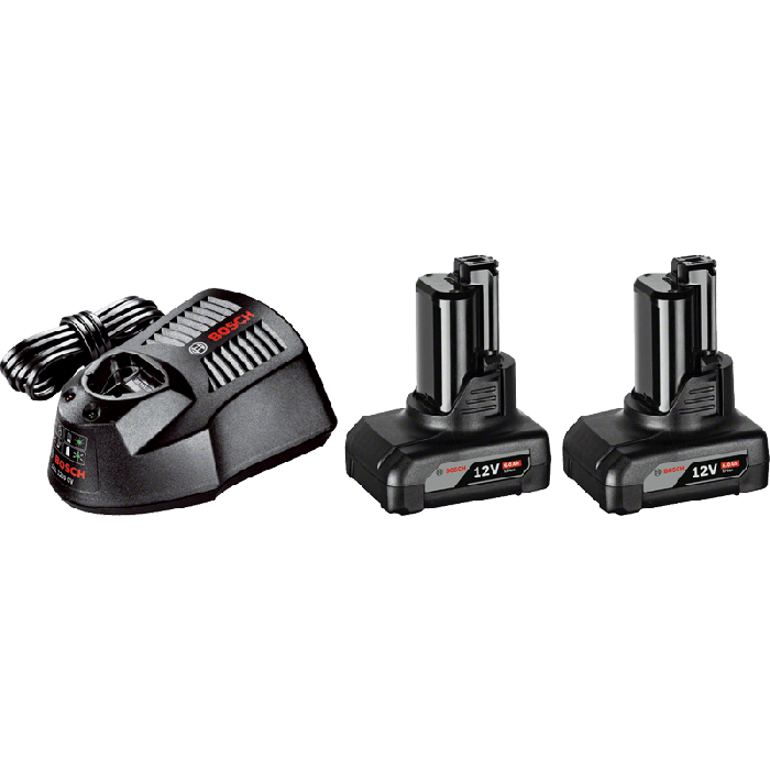 Bosch GBA 12V 2x6.0Ah + GAL 1230 Set Carton (1600A00X7N)