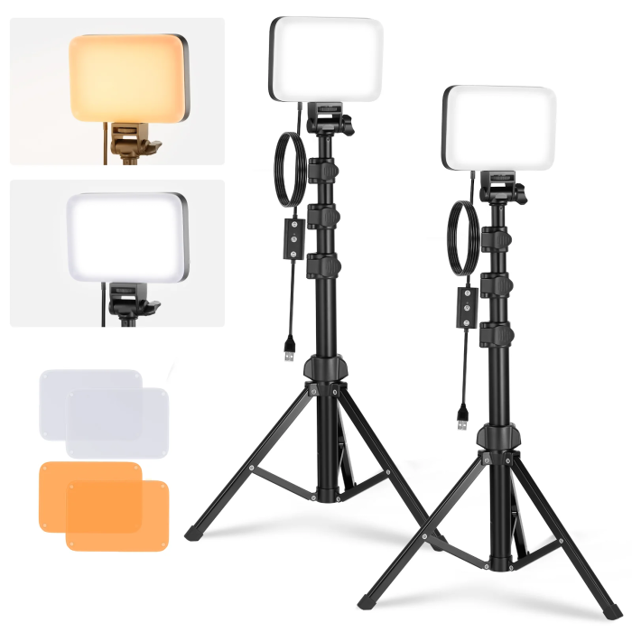 Neewer BP66 10 Watt Bi-color LED-Panel-Set with Tripods
