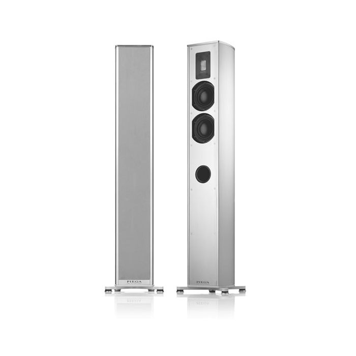 Piega Premium 501 Silver Anodised Aluminum Cabinet Silver Fabric Cover (Set of 2)