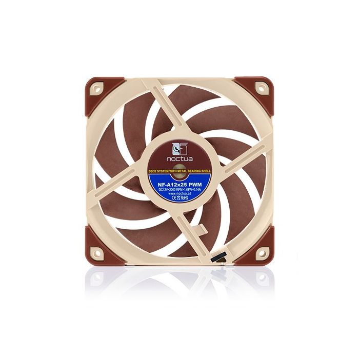 Noctua NF A12x25 PWM Computer case Fan 12 cm Beige, Red