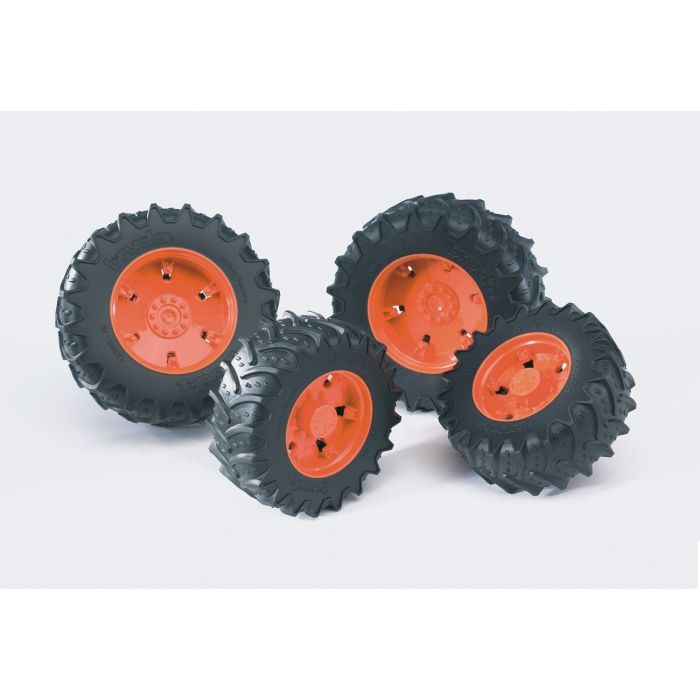Bruder Twin Tyres with Orange Rims (3312)