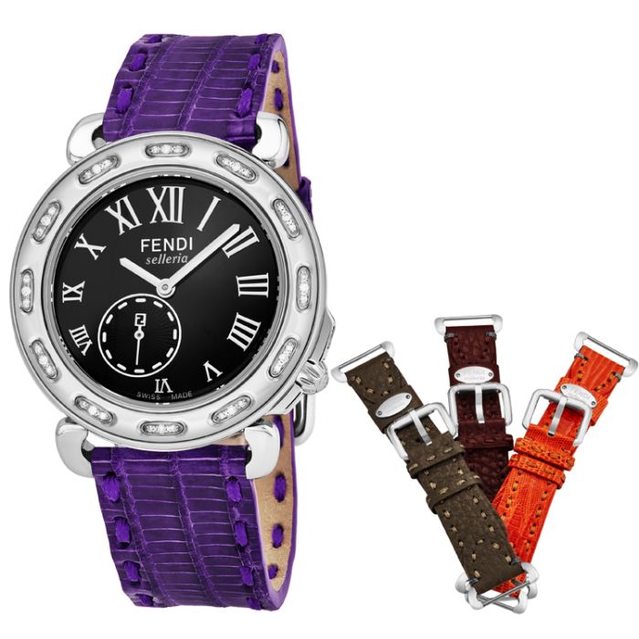 Fendi Selleria 3 Additional Straps Set With Ladies Watch F81031DCH/SET3 Fendi Selleria 3 Additional Straps Set With Ladies Watch F81031DCH/SET3