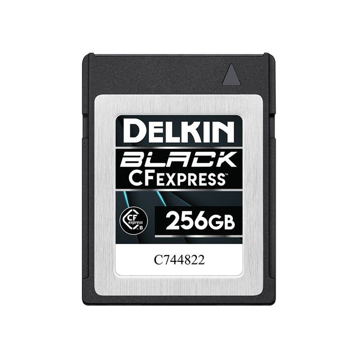 Delkin Devices CFexpress Type B BLACK 256GB Memory Card 1645MB/s Read, 1400MB/s Write (DCFXBLK256)