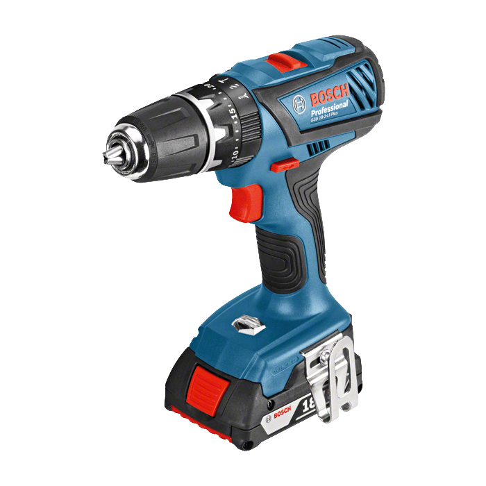Bosch GSB 18-2-LI Plus, 2x2.0Ah Case (06019E7120)