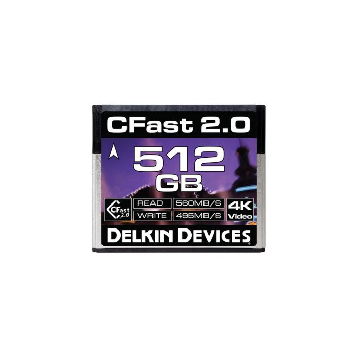 Delkin Devices 512GB Cinema CFast 2.0 560MBs / 495MBs (DDCFST560512)