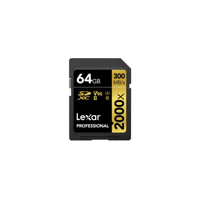 Lexar Professional 2000x SDXC UHS-II 64GB 300MB/s read 260MB/s write (LSD2000064G-BNNNG)