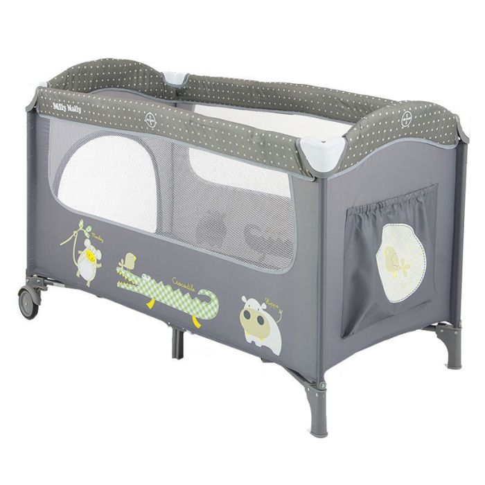 Milly Mally Travel Bed Mirage Gray (5901761122473) Ceļojumu Gultiņa