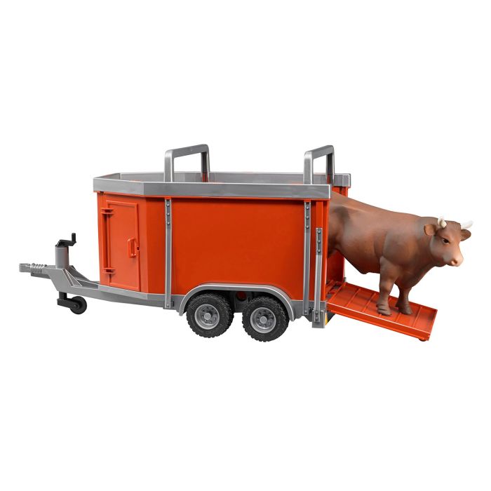 Bruder Cattle Trailer with Cow or Bull (02029)