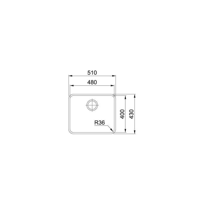 Franke Virtuves Izlietne Aton ANX 110-48 51x43 (122.0336.883)