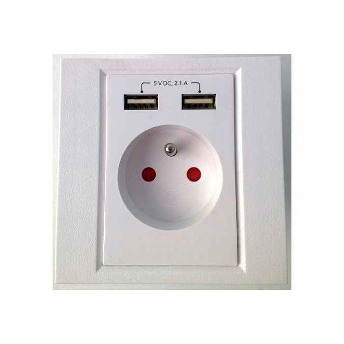 Gembird AC Wall Socket with 2 USB Ports (MWS-ACFUSB2-01)