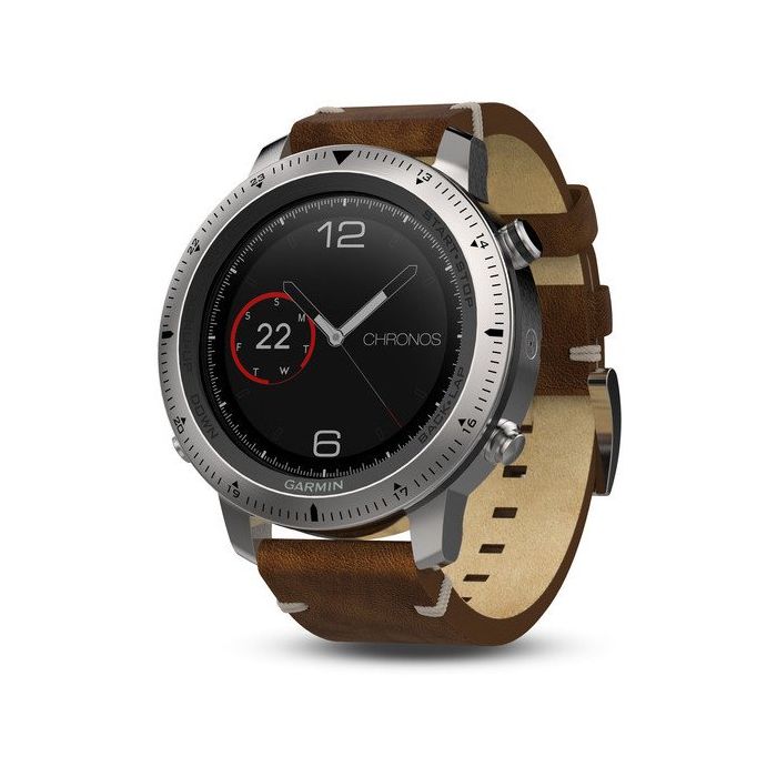 Garmin Fenix Chronos With Vintage Style Leather Watch band (010-01957-00)
