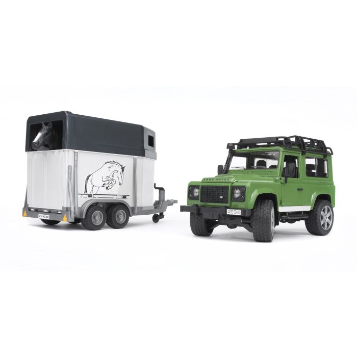 Bruder Land Rover Defender with Horse Trailer & Horse (02592) Bruder Land Rover Defender with Horse Trailer & Horse (02592)