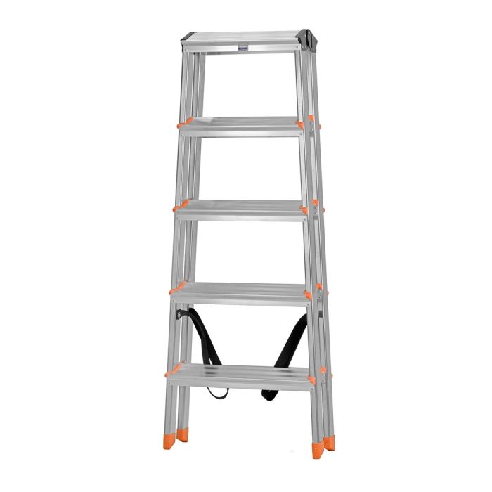 Krause Dopplo double-sided step ladder silver