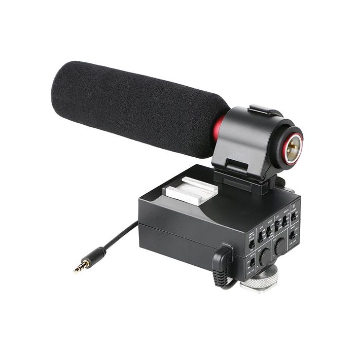 Saramonic MixMic Shotgun Microphone (Integrated 2-Ch, XLR Audio Adapter)