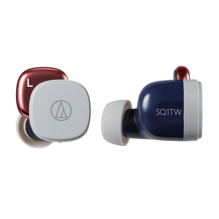 Audio-Technica ATH-SQ1TW Wireless Earbuds Navy Red Audio-Technica ATH-SQ1TW Wireless Earbuds Navy Red
