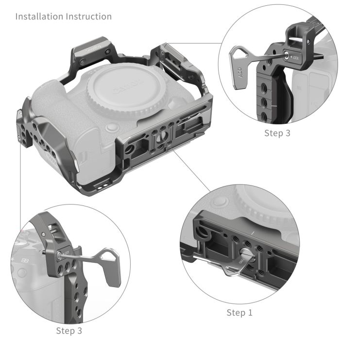 SmallRig 4977 HawkLock Quick Release Cage for Canon EOS R5 Mark II SmallRig 4977 HawkLock Quick Release Cage for Canon EOS R5 Mark II