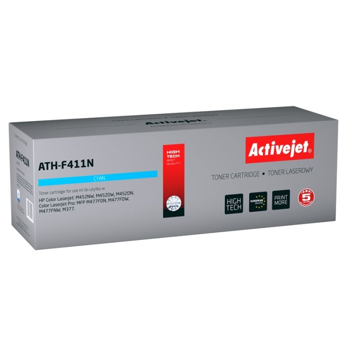 Activejet ATH-F411N toner for HP printer HP 410A CF411A replacement Supreme 2300 pages cyan