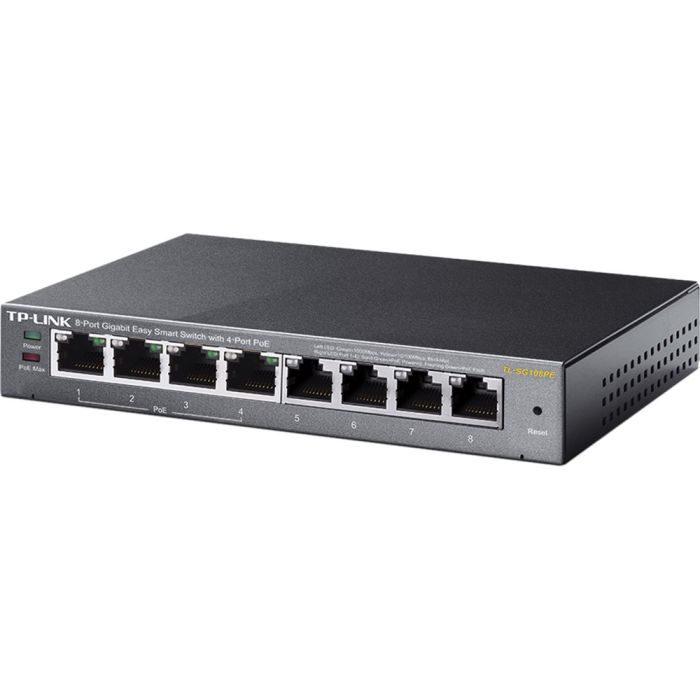 TP-Link TL-SG108PE 8-Port Gigabit Easy Smart Switch with 4-Port PoE