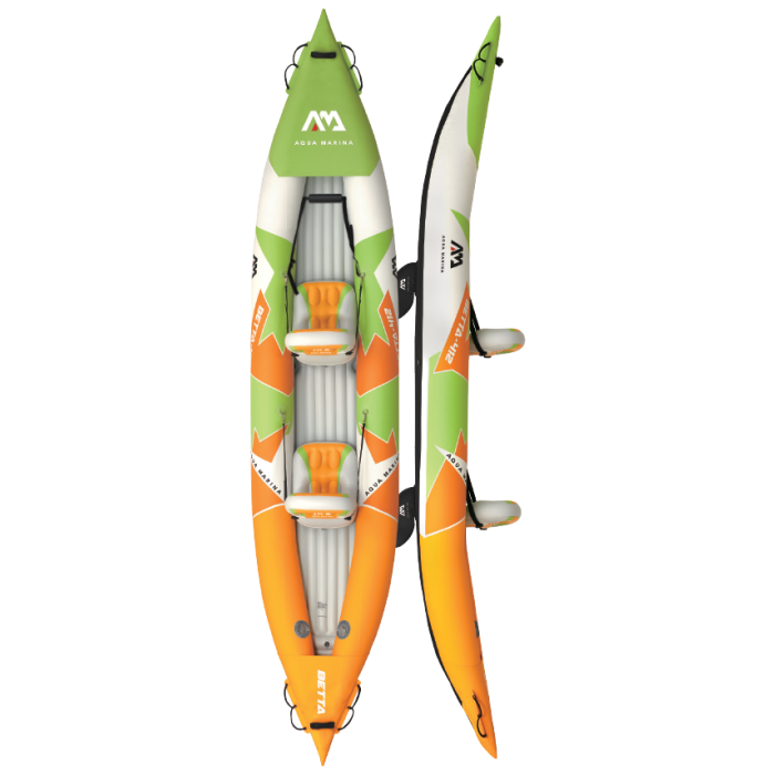 Aqua Marina Betta-412 Leisure Kayak-2 person. Inflatable deck. Kayak paddle set included (BE-412)