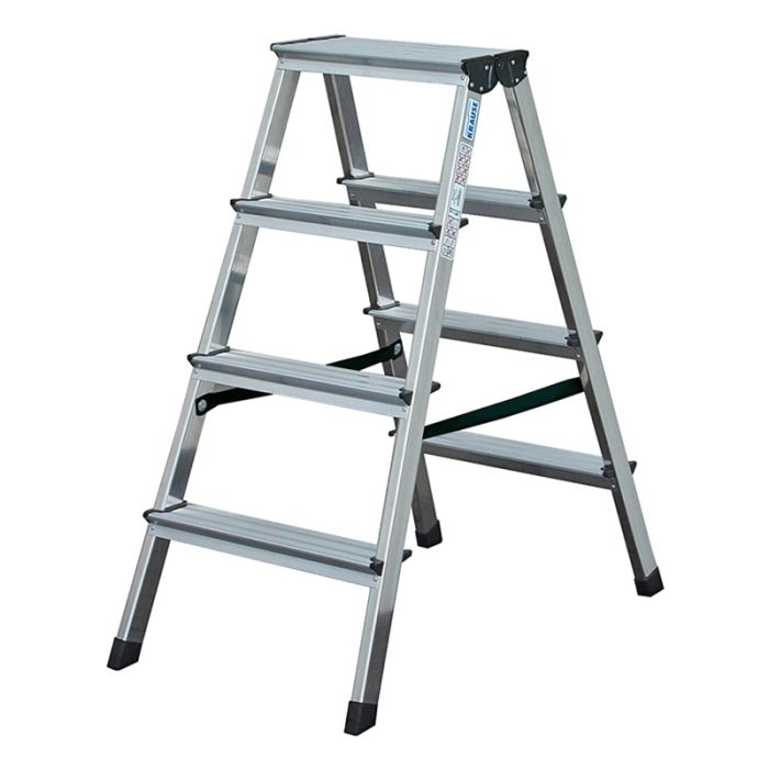 Krause Dopplo double-sided step ladder silver (4009199120403)