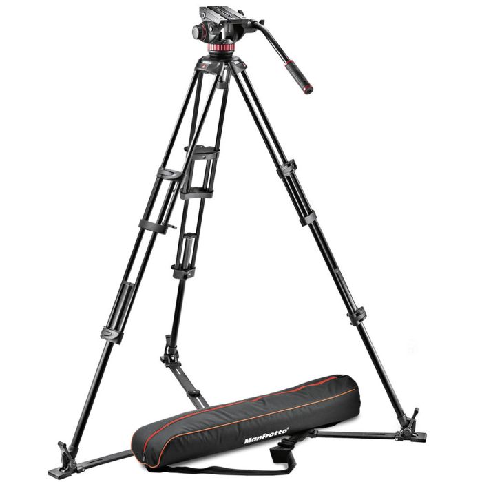 Manfrotto 502 Fluid Video Head & 546GB Aluminium Twin Leg Tripod (MVH502A,546GB-1)