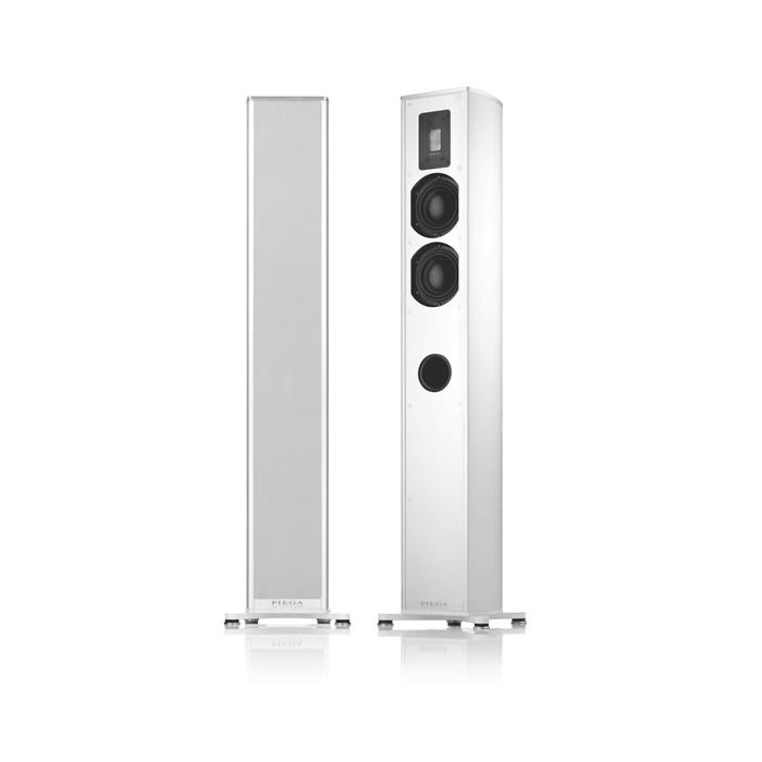 Piega Premium 501 White Varnished Aluminum Silver Fabric Cover (Set of 2)