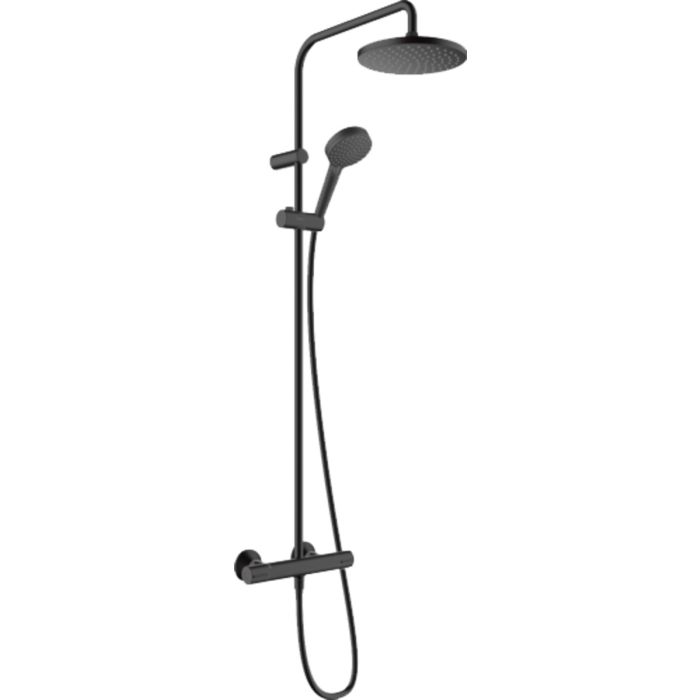 Hansgrohe Vernis Blend 200 Dušas Termostata Komplekts, Melns Matēts (26276670) Hansgrohe Vernis Blend 200 Dušas Termostata Komplekts, Melns Matēts (26276670)