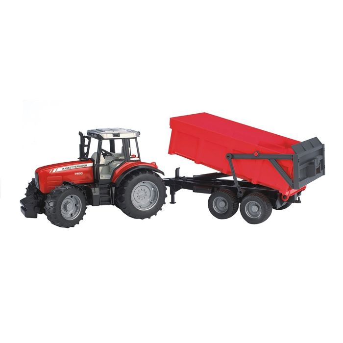 Bruder Massey Ferguson with Tipping Trailer 7480 (02045) Bruder Massey Ferguson with Tipping Trailer 7480 (02045)