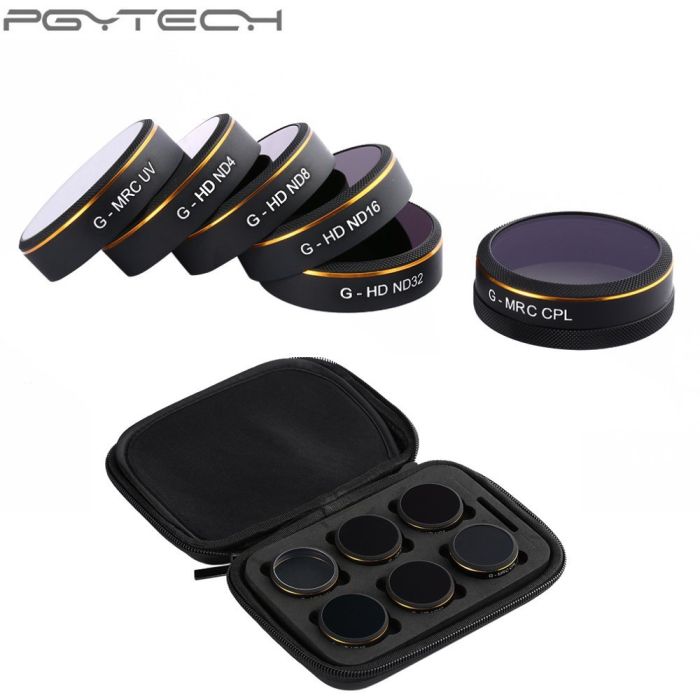 PGYTECH Phantom 4 PRO Spun Gold HD Multi Coated 6 Filters PGYTECH Phantom 4 PRO Spun Gold HD Multi Coated 6 Filters