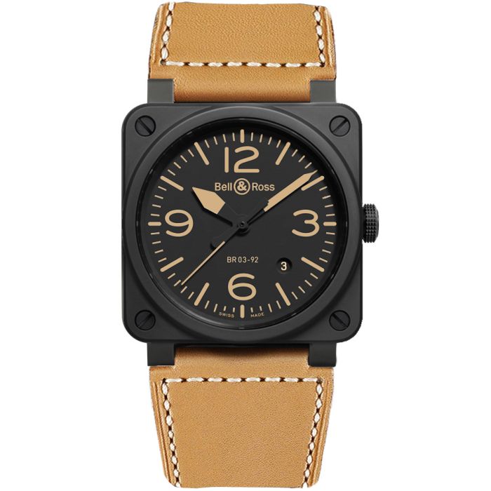 Bell & Ross Aviation BR03 Men's Watch BR03-92-HERITAGE-CERAMIC Bell & Ross Aviation BR03 Men's Watch BR03-92-HERITAGE-CERAMIC