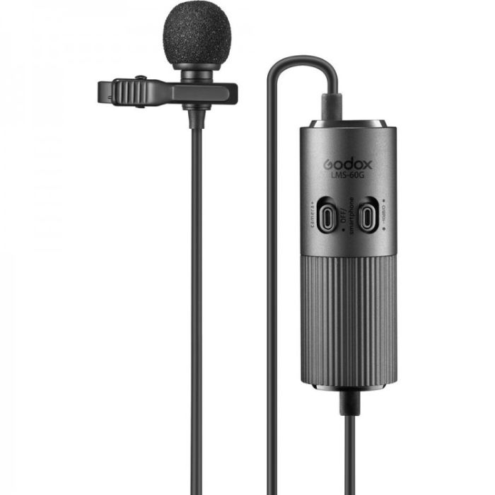 Godox LMS-60G Omni-directional Lavalier Microphone (6m) w/ Standard Gain Godox LMS-60G Omni-directional Lavalier Microphone (6m) w/ Standard Gain
