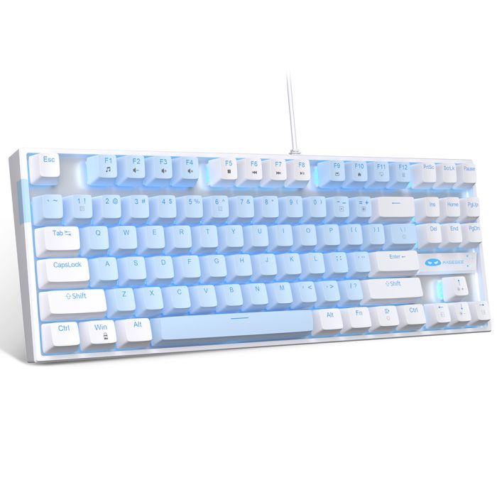 Magegee MK-STAR White-Blue, Blue Lighting, Blue Switch, US (MK-STAR-Whit-Blue)