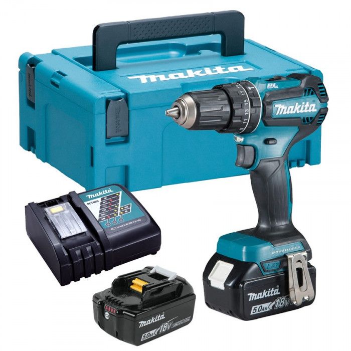 Makita DHP485RTJ (2x5.0Ah) Triecienurbjmašīna LXT