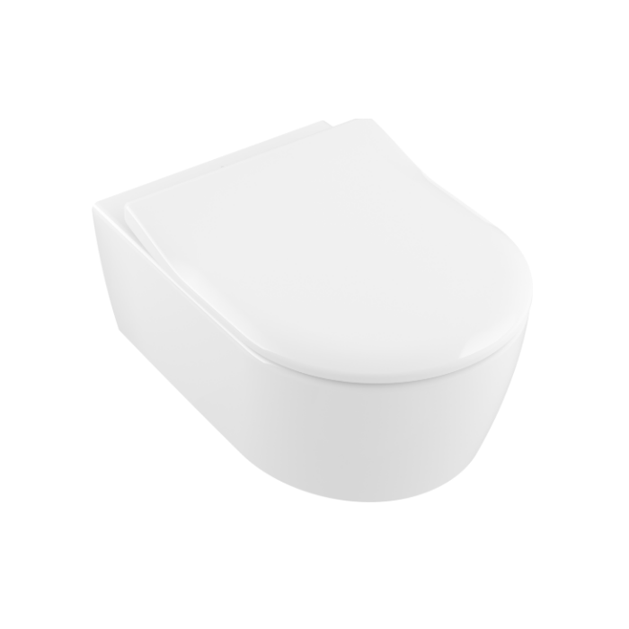 Villeroy&Boch Avento DirectFlush Wall-Mounted WC with Slim WC Toilet Seat Coverand SoftClose (5656RS01)