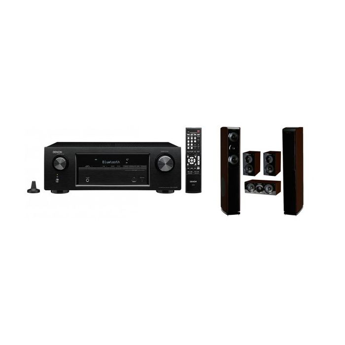 Denon AVR-X520BT + Wharfedale Obsidian 600 HCP Set 5.0 Wenge