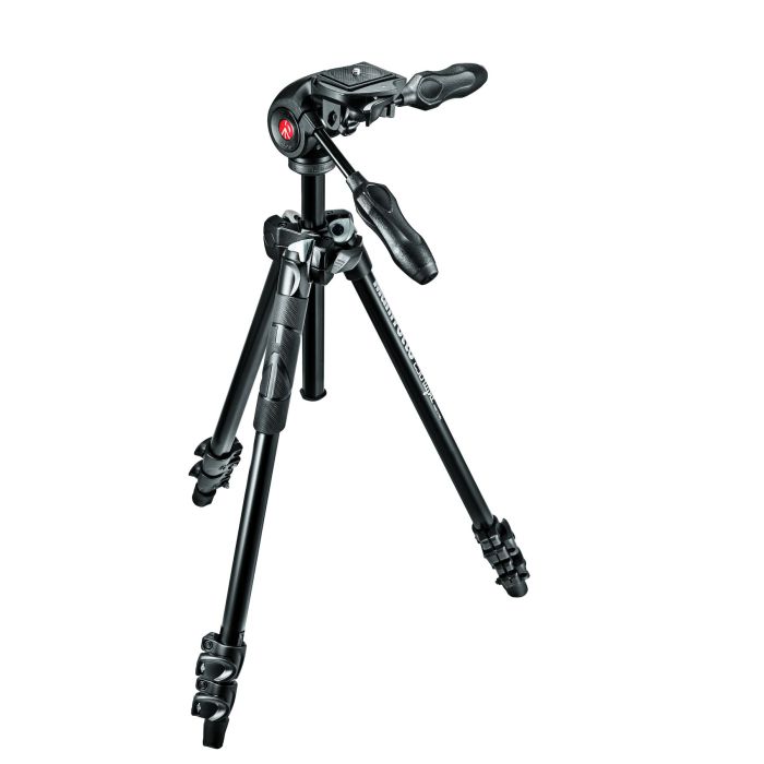 Manfrotto 290 Light Alu 3-Section Tripod Kit with MH293D3 3-Way Head (MK290LTA3-3W)
