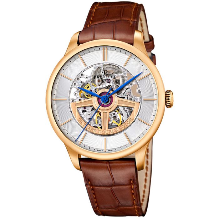 Perrelet First Class Double Rotor Skeleton 20 Years Men's Watch A3050.1