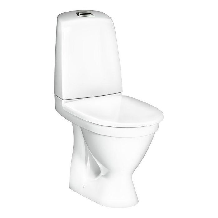 Gustavsberg Toilet Nautic 1510 - hidden P-trap, Hygienic Flush Double Flush 4L, Standard Seat (GB111510401211)